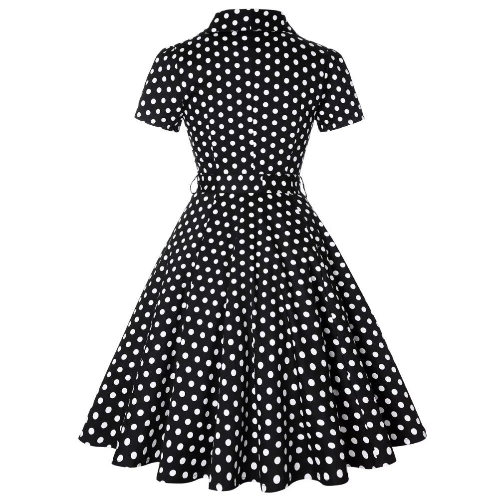 Polka Dot Vintage Swing Dress