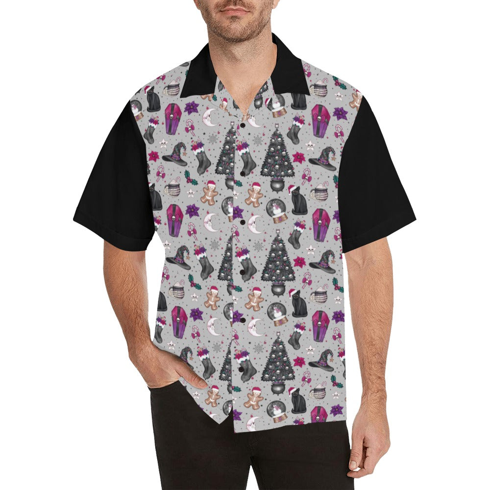 Creepy Christmas Mens Button Up - Poison Arrow Retro