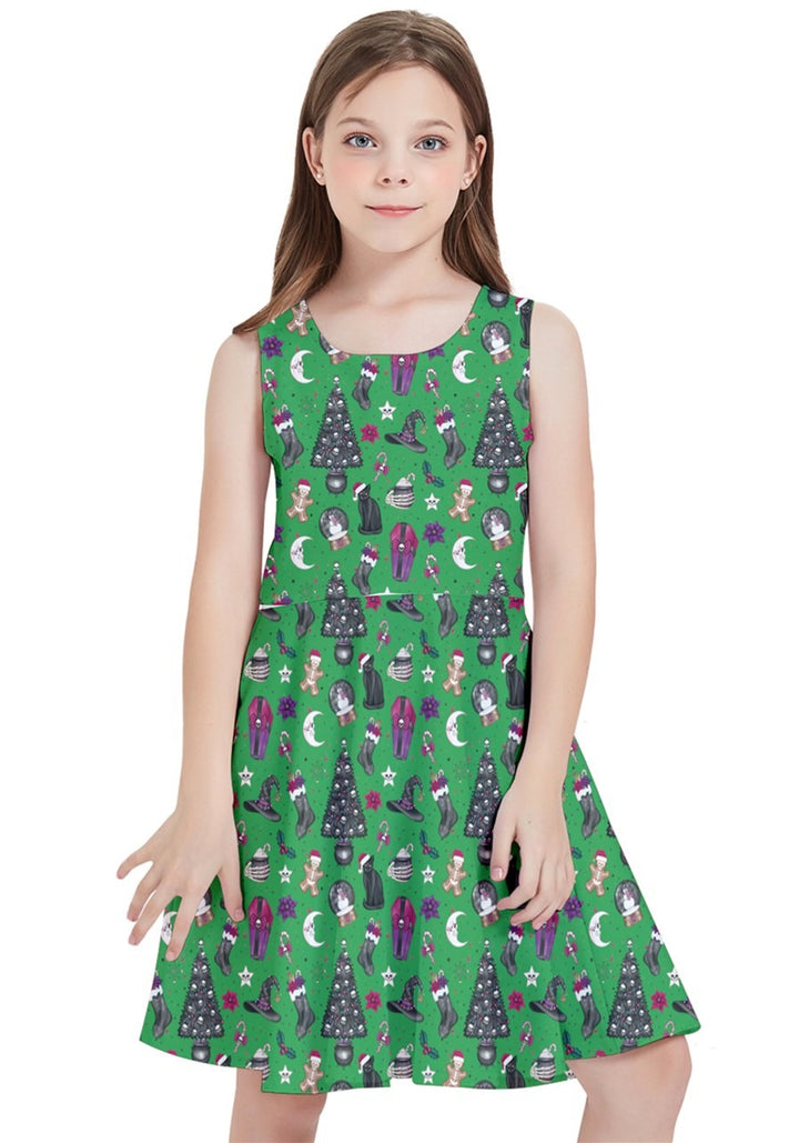 Creepy Christmas Kids' Skater Dress