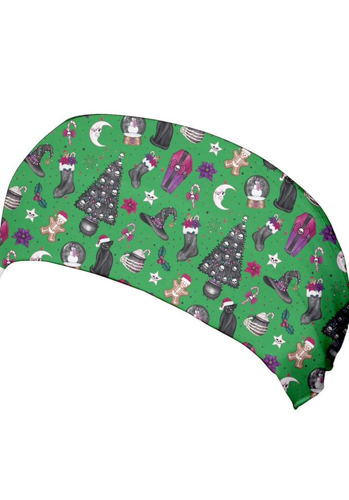 Creepy Christmas Wide Stretchy Headband