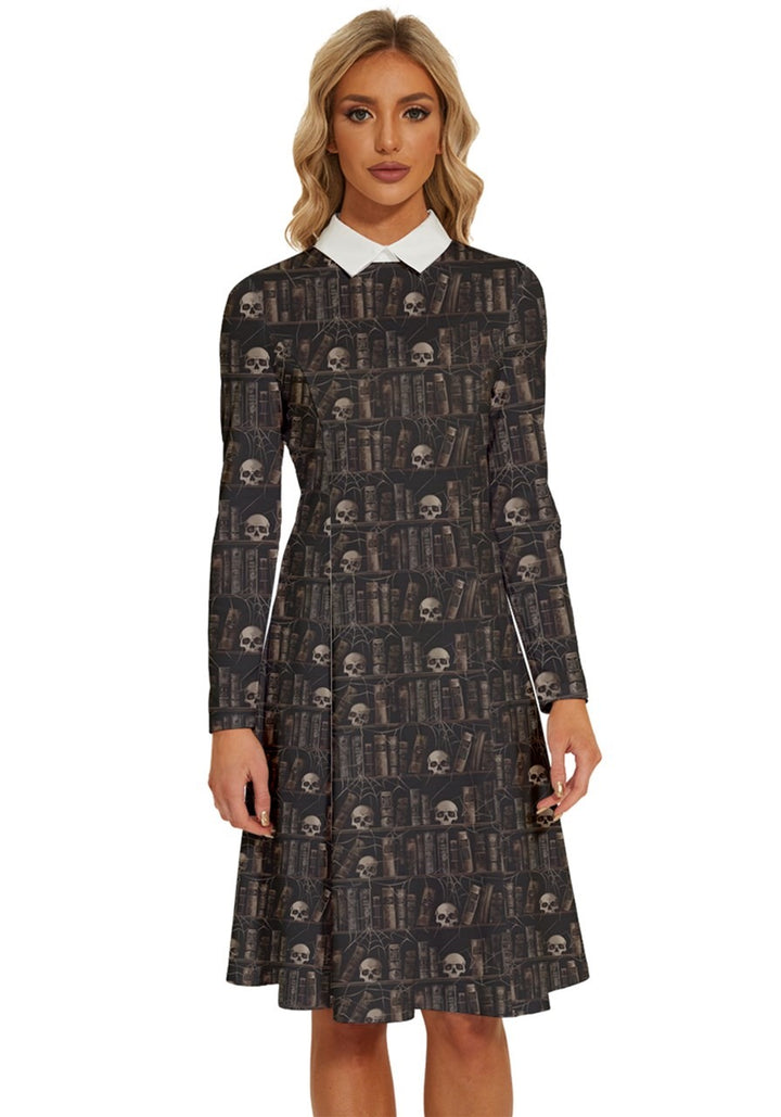 The Haunted Library Vintage Goth Dress