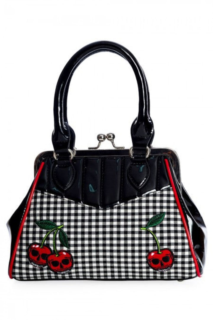 ROCKABILLY CHERRY SKULLS HANDBAG