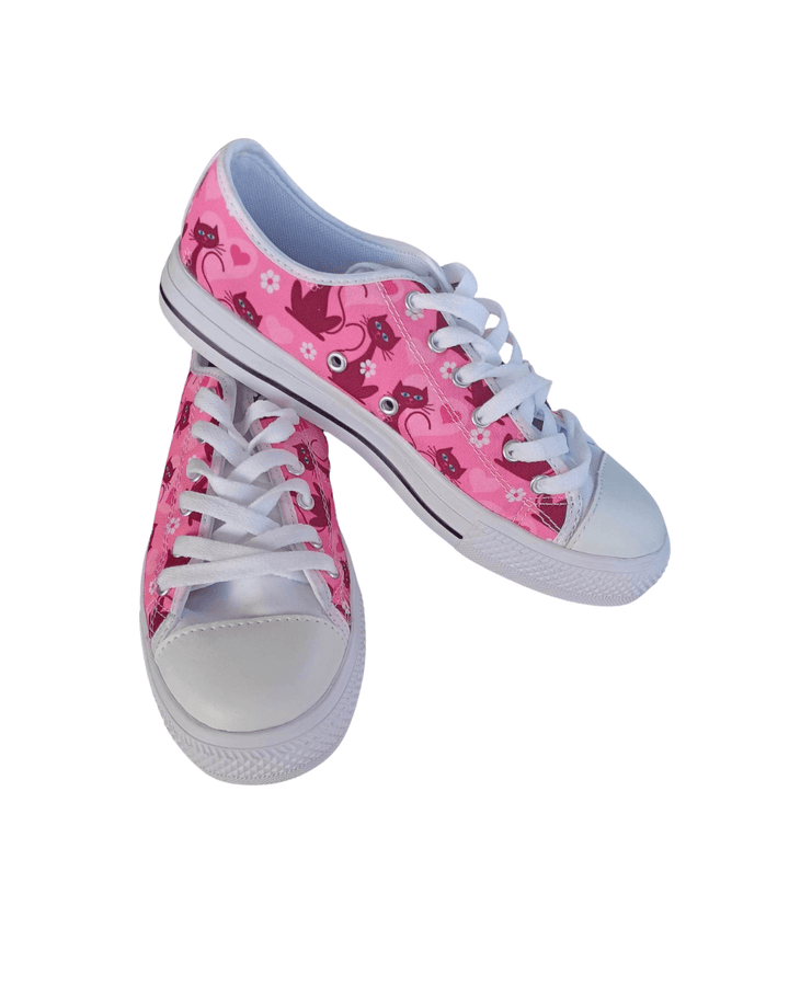 LOVECATS WHITE Retro Style Sneakers