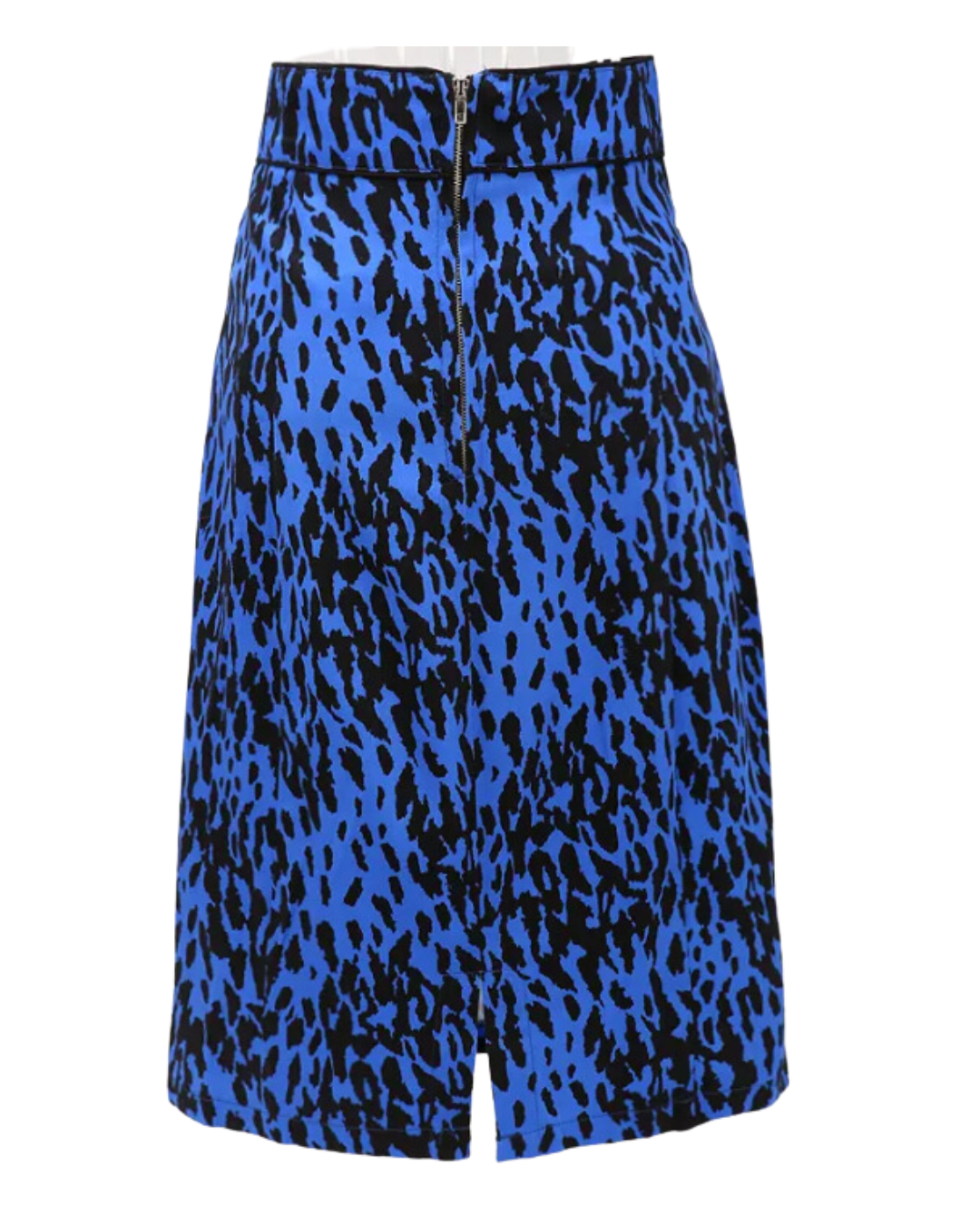 Leopard Pencil Skirt Electric Blue - Poison Arrow Retro