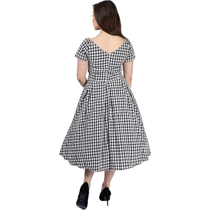 Black & White Plaid 50's Dress - Poison Arrow Retro