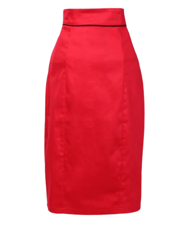 Red Pencil Skirt - Poison Arrow Retro