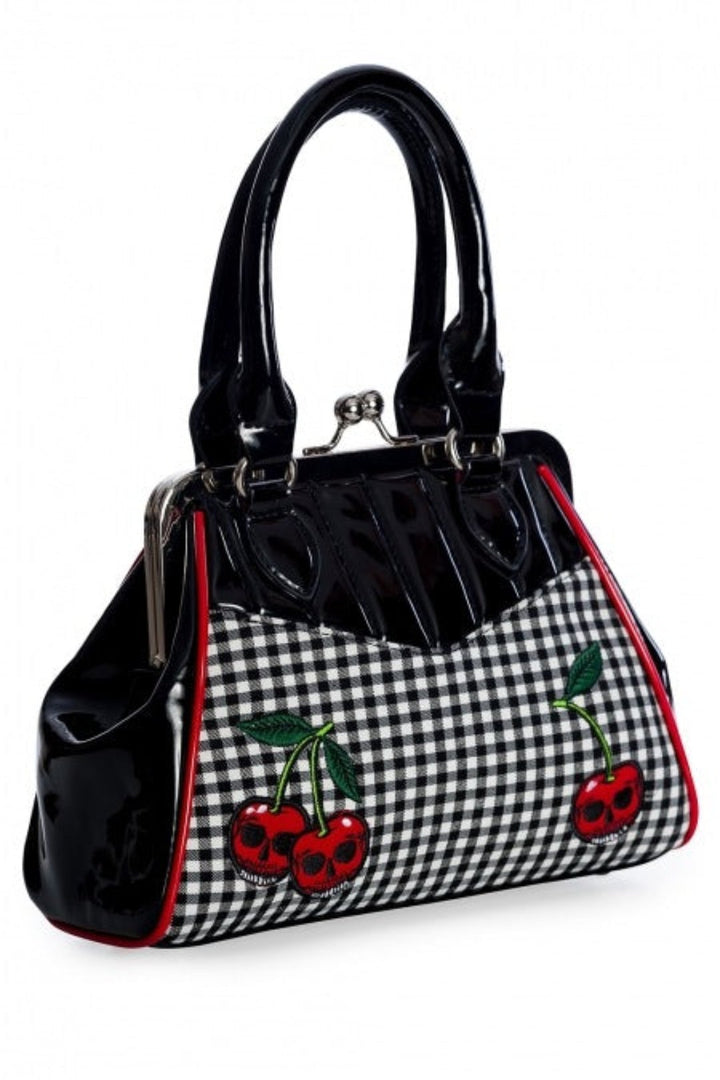 ROCKABILLY CHERRY SKULLS HANDBAG