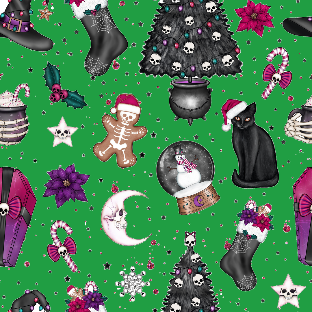 Creepy Christmas Mens Button Up