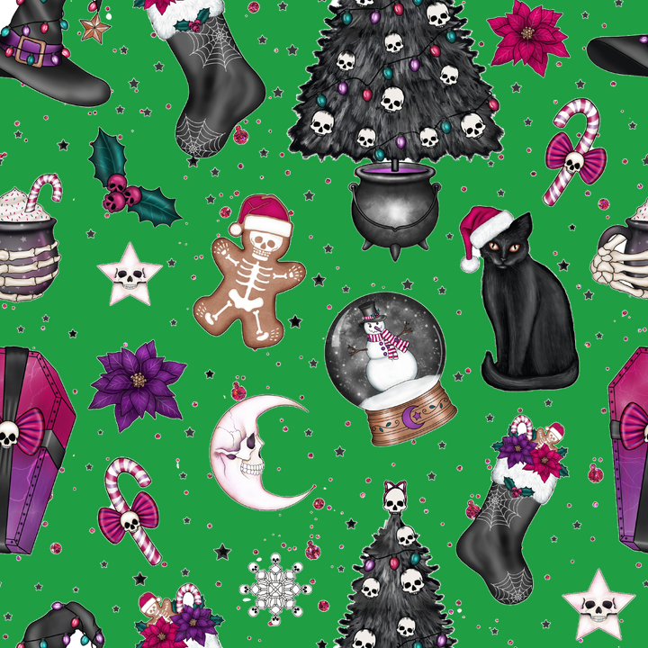 Creepy Christmas Mens Button Up