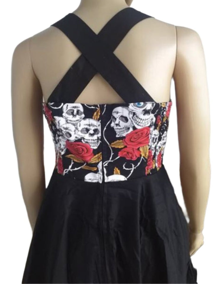 Skulls & Roses Rockabilly Swing Dresses - Poison Arrow Retro