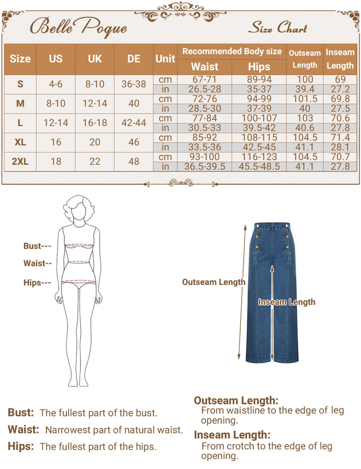 Vintage Wide-Leg Jeans – High Waist, Elastic Back, Button-Up Front