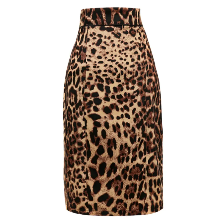 Leopard Pencil Skirt - Poison Arrow Retro