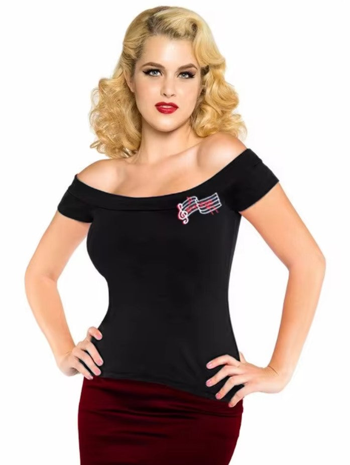 Off shoulder 1950s style top - Poison Arrow Retro