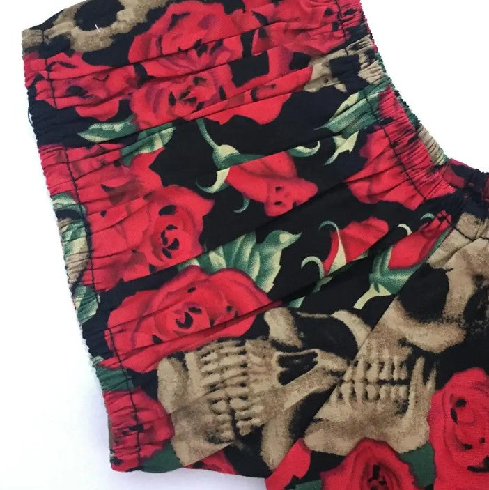 Skulls and Roses Peasant Style Top - Poison Arrow Retro