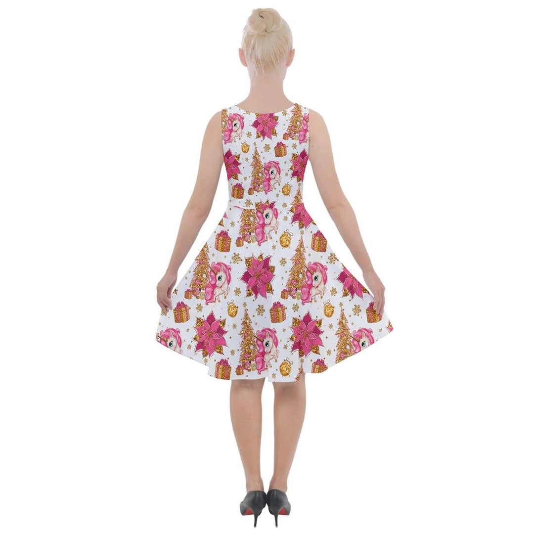 Christmas Unicorns Skater Dress [In Stock]