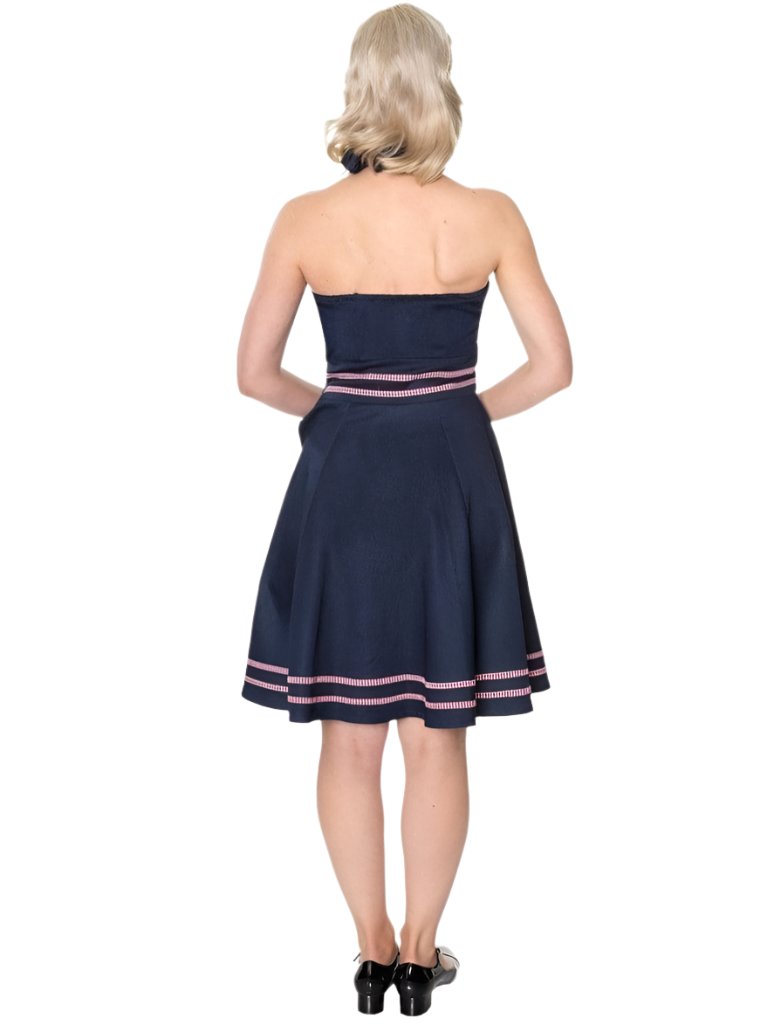 Banned Denim and Gingham J'ADORE DRESS - Poison Arrow Retro