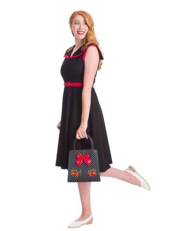 Strawberry Fields Collar Swing Dress - Poison Arrow Retro