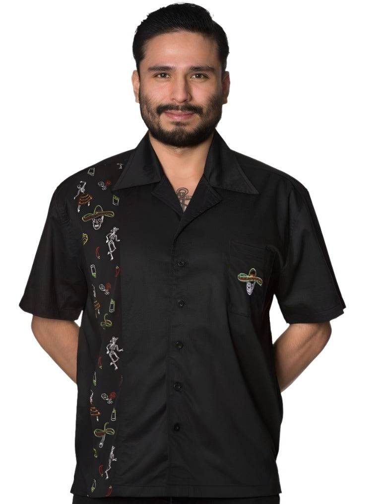 MIDNIGHT CITY MENS BOWLING SHIRT S-2XL - Poison Arrow Retro