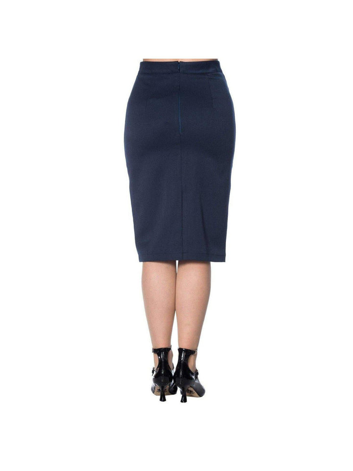 COLOUR BLOCK PENCIL Skirt - Poison Arrow Retro