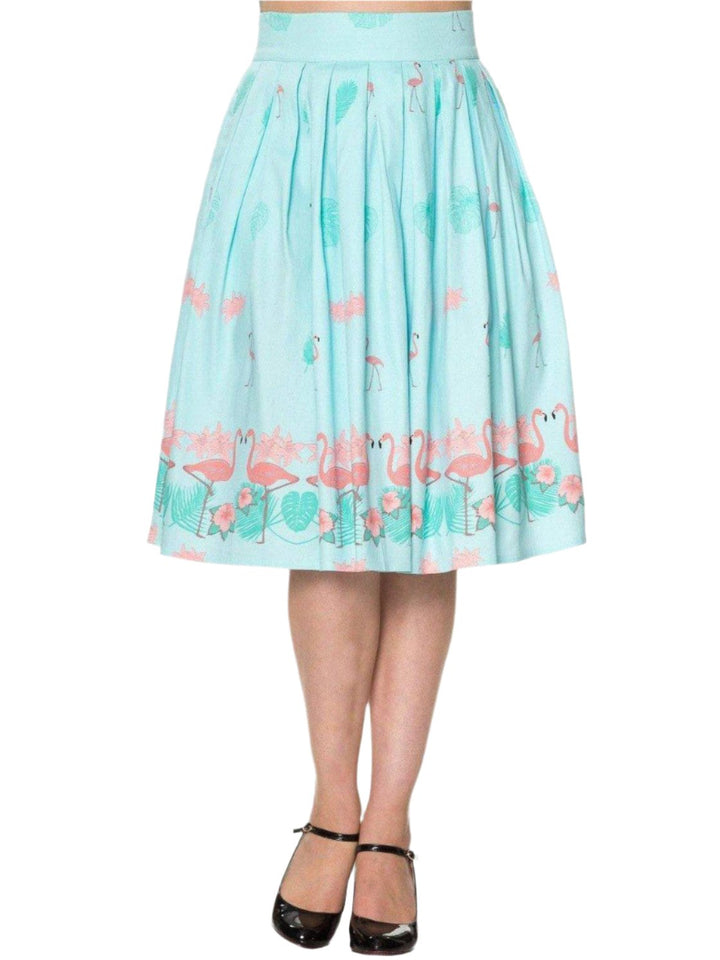 GOING MY WAY FLAMINGO Skirt - Poison Arrow Retro