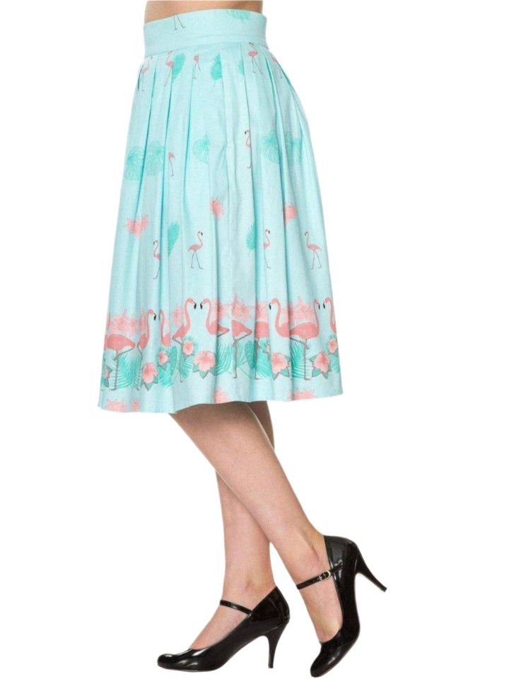 GOING MY WAY FLAMINGO Skirt - Poison Arrow Retro