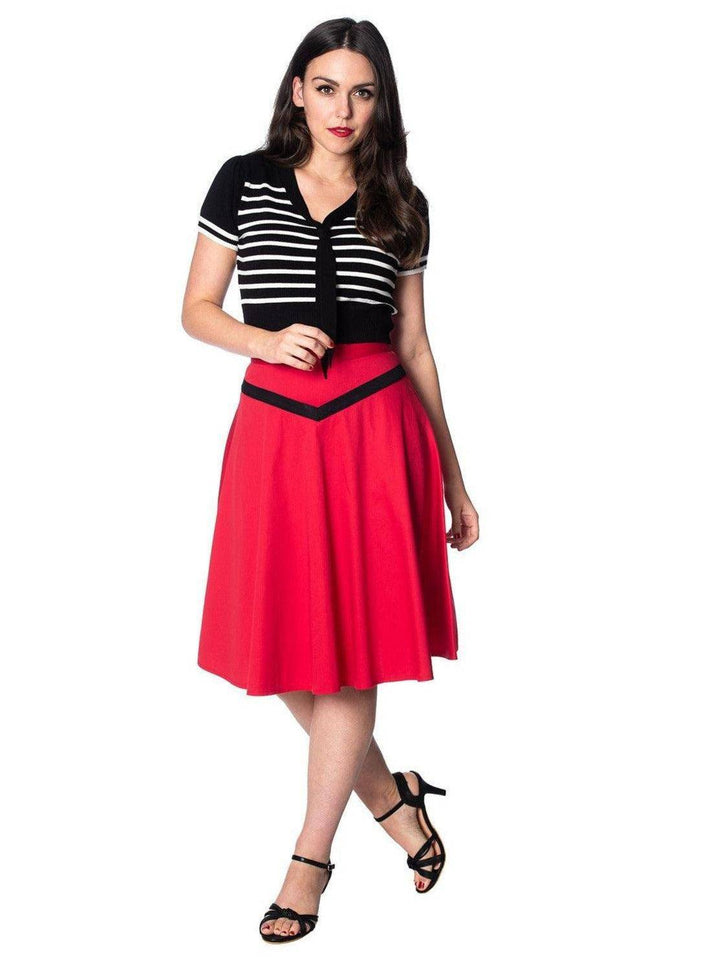 ROCKIN RED Skirt by BANNED UK - Poison Arrow Retro