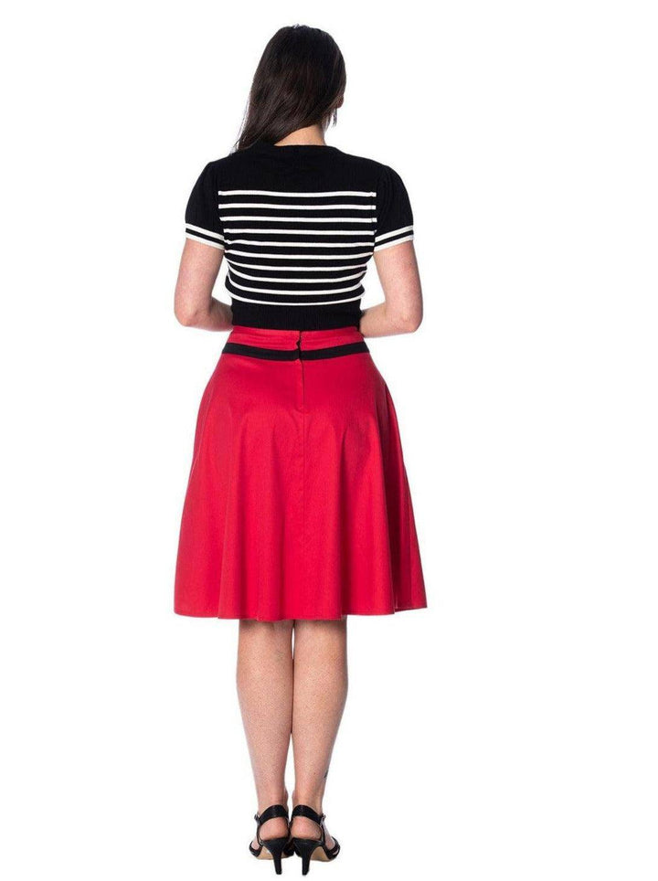 ROCKIN RED Skirt by BANNED UK - Poison Arrow Retro