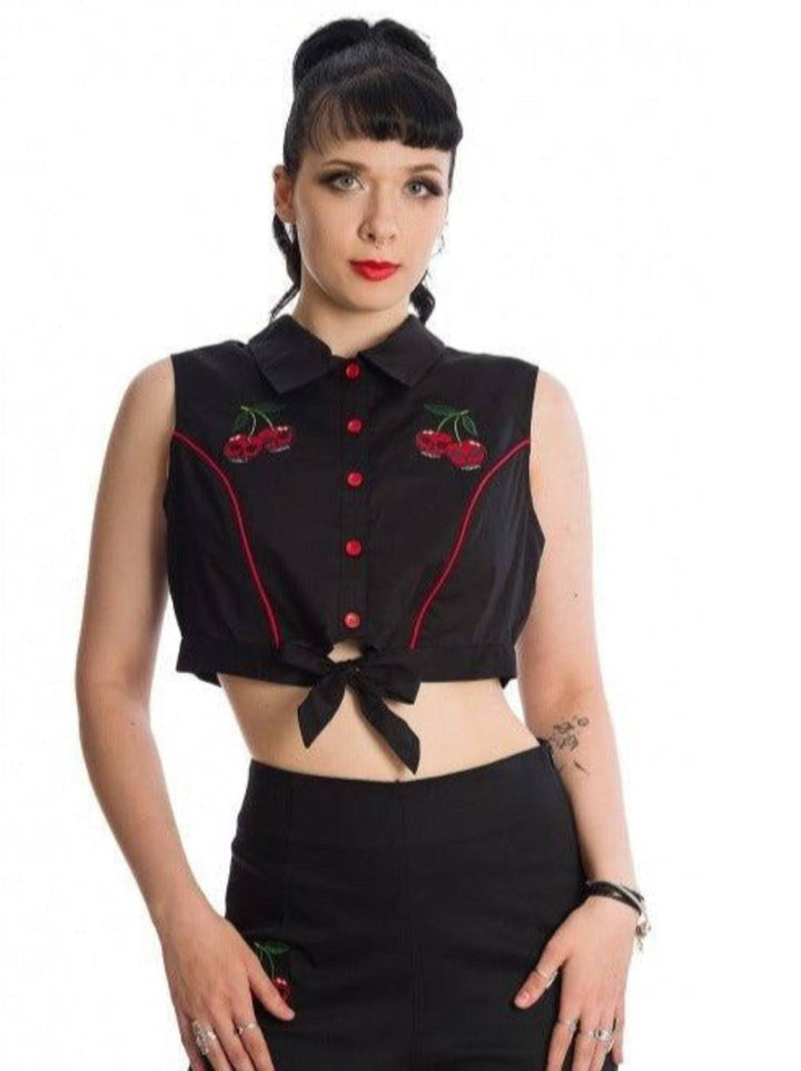 Rockabilly Death by Cherry Shirt - Poison Arrow Retro