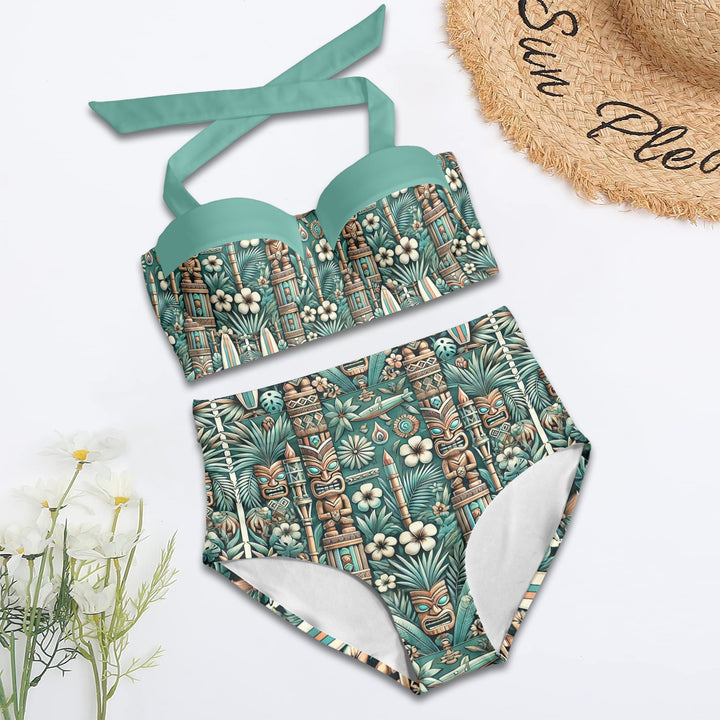 Bone Shaker Retro High Waist Bikini - Poison Arrow Retro