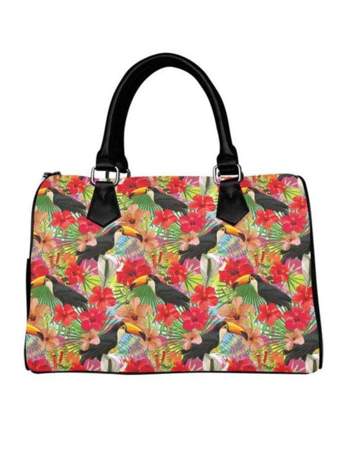 Toucans Barrel Type Handbag - Poison Arrow Retro