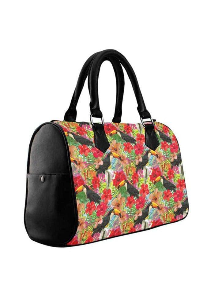 Toucans Barrel Type Handbag - Poison Arrow Retro