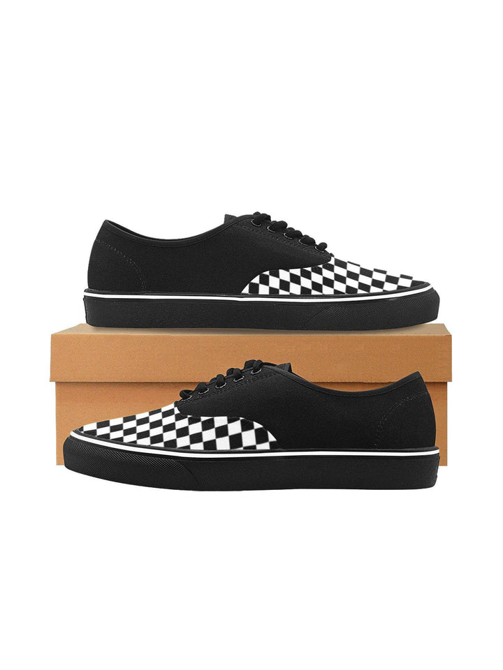 Two Tone Checkers Men's Creeper Sneakers - Poison Arrow Retro