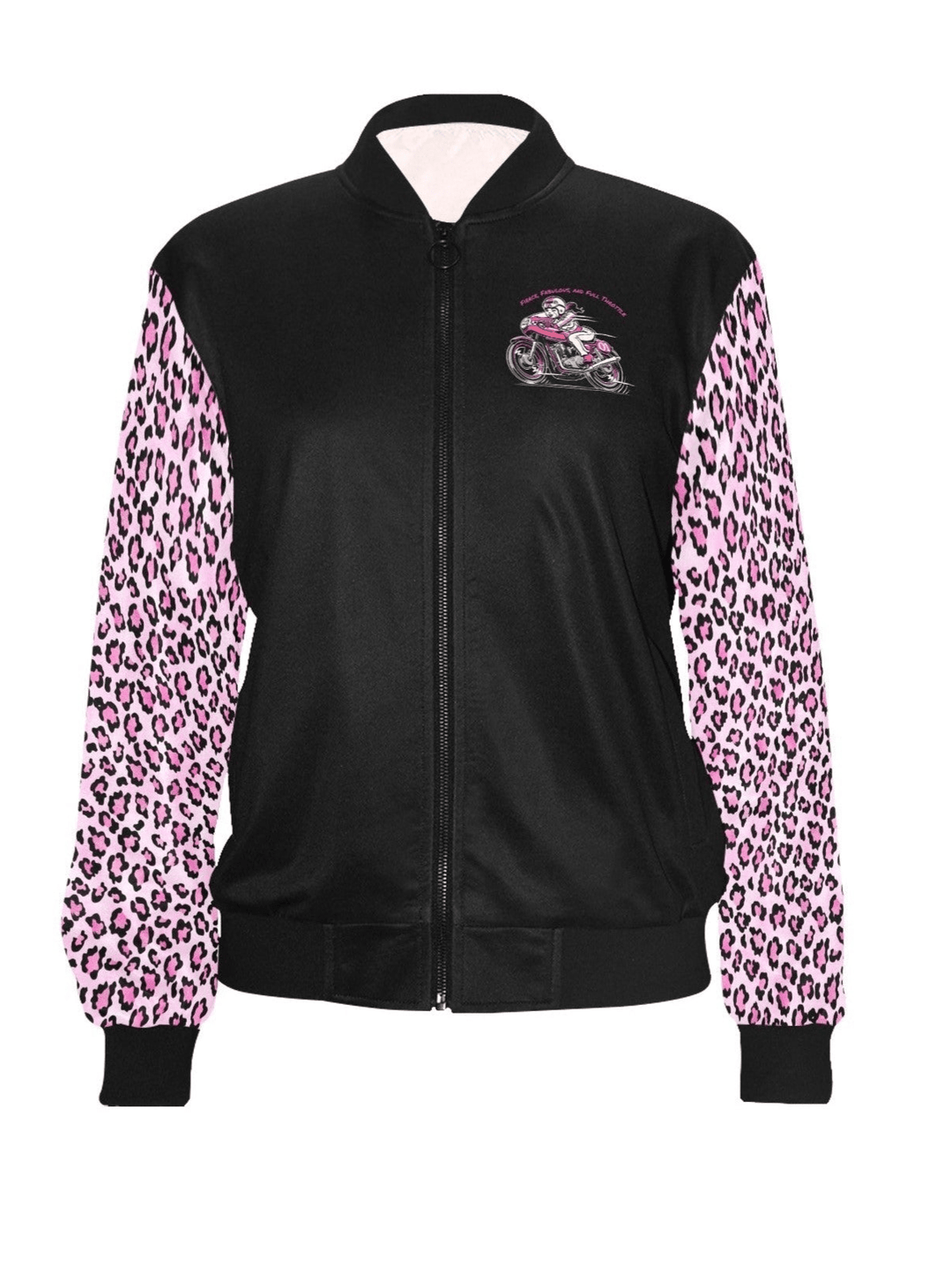 Fierce, Fabulous & Full Throttle Womens Bomber Jacket