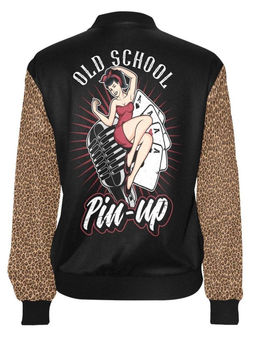 Old School Pinup Womens Bomber Jacket [IN STOCK] - Poison Arrow Retro