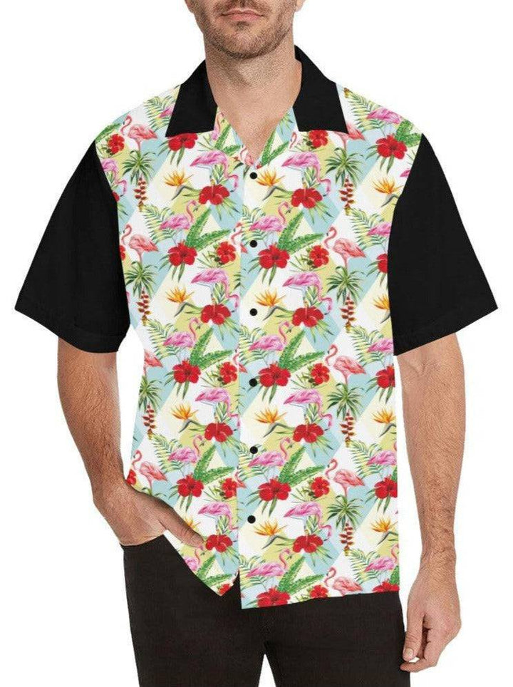 Flamingos Button Up Shirt - Poison Arrow Retro