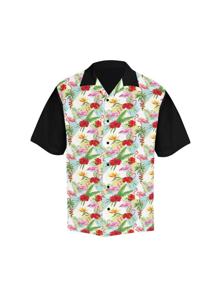 Flamingos Button Up Shirt - Poison Arrow Retro