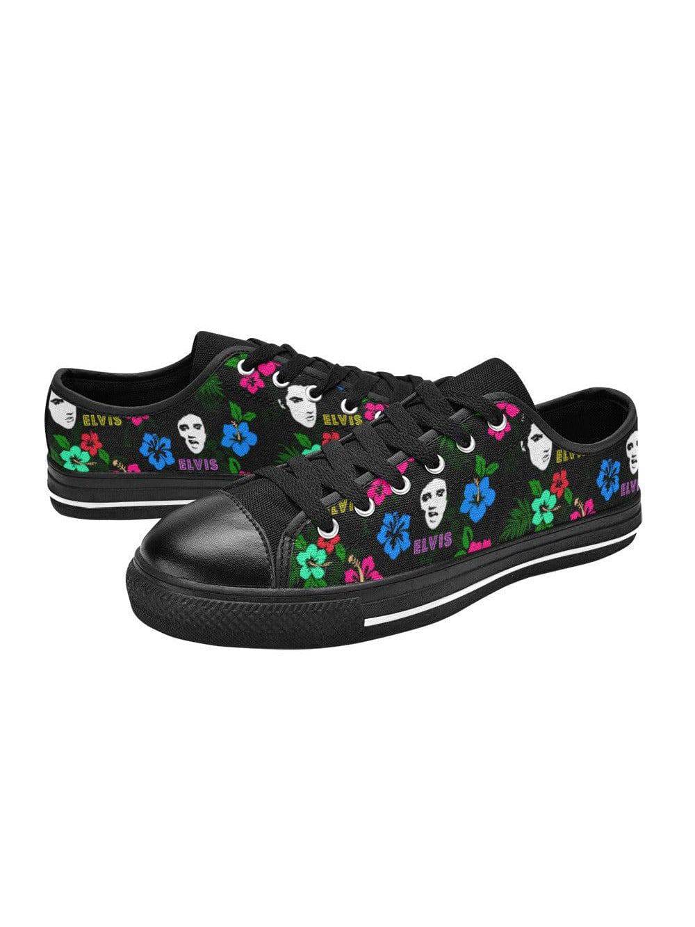 Hawaii Elvis Retro Style Womens Sneakers (Black Sole) - Poison Arrow Retro