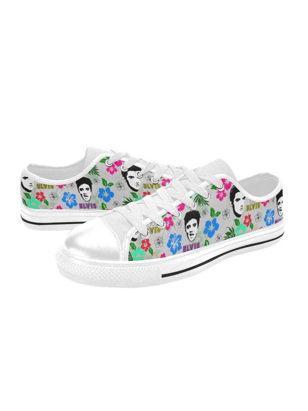 Hawaii Elvis Retro Style Womens Sneakers (White Sole) - Poison Arrow Retro