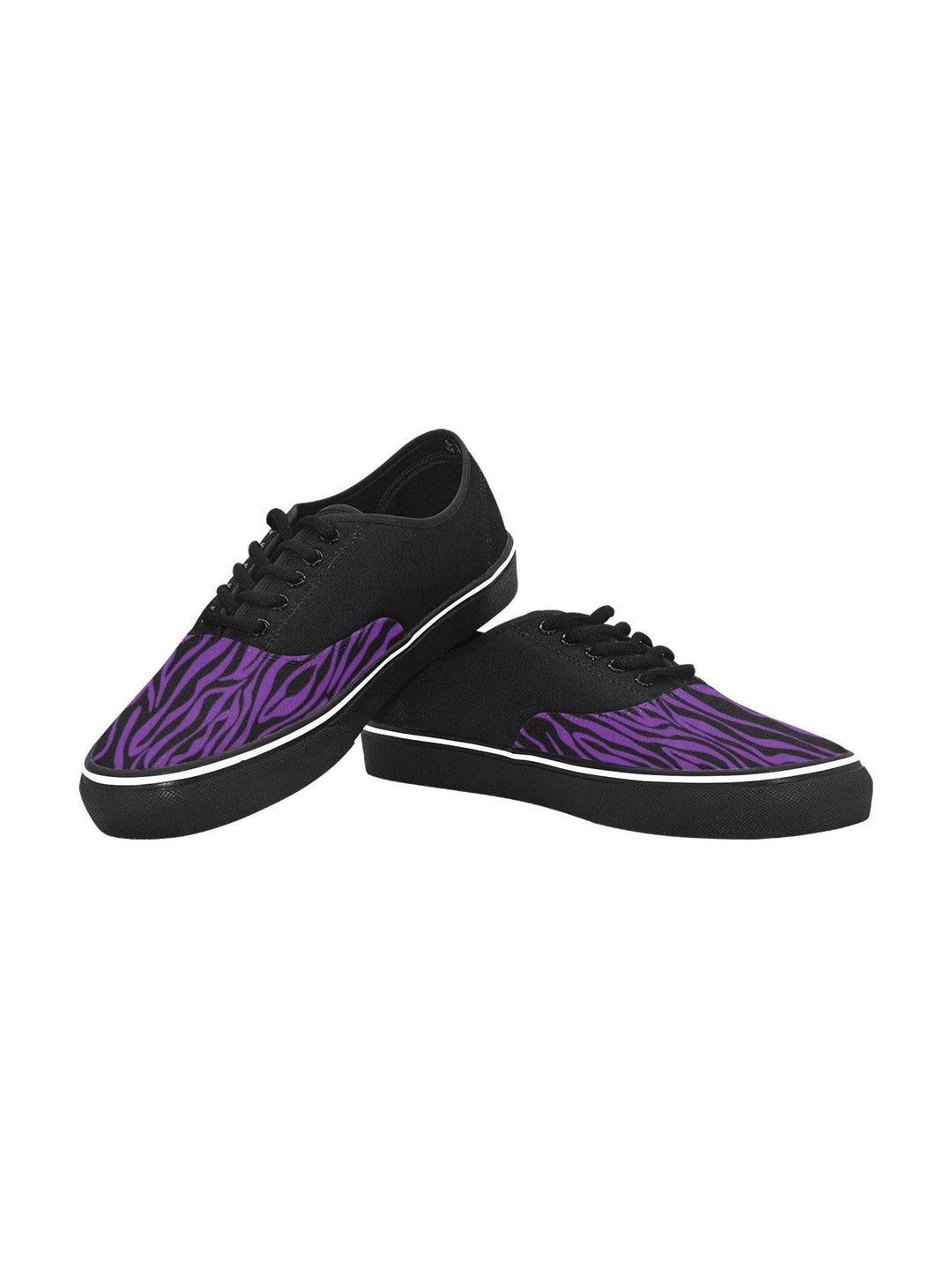 Zebra Purple Men's Creeper Sneakers - Poison Arrow Retro