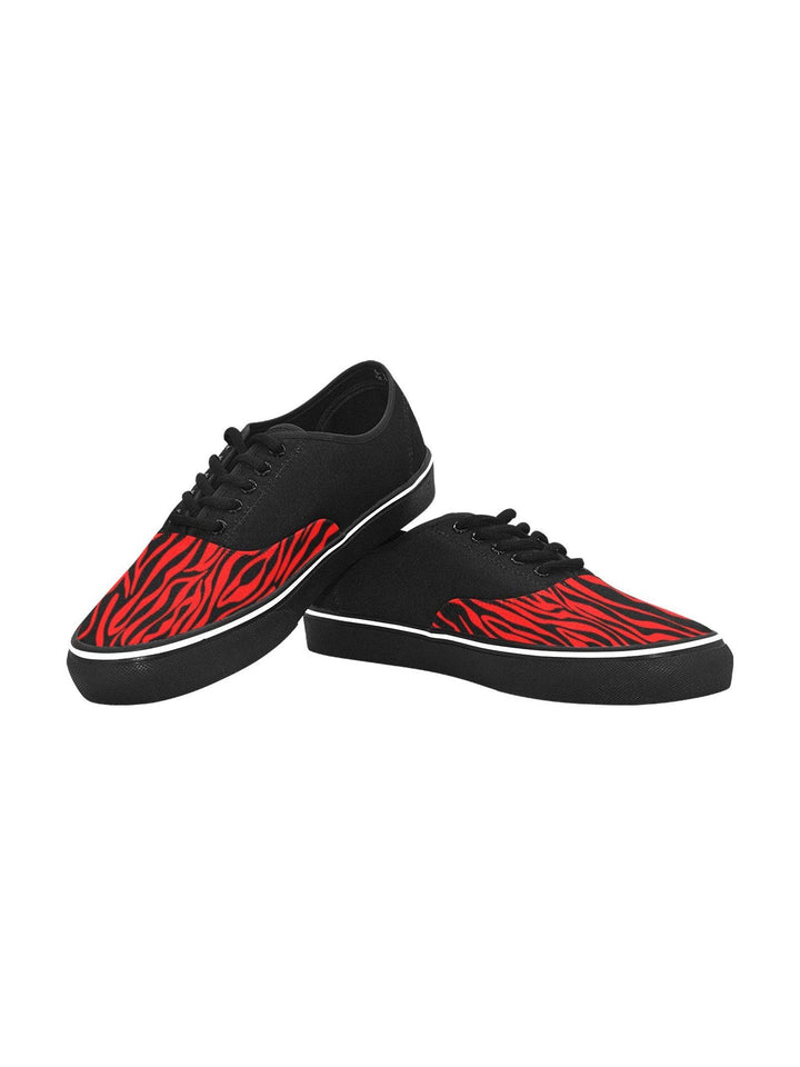 Zebra Red Men's Creeper Sneakers - Poison Arrow Retro