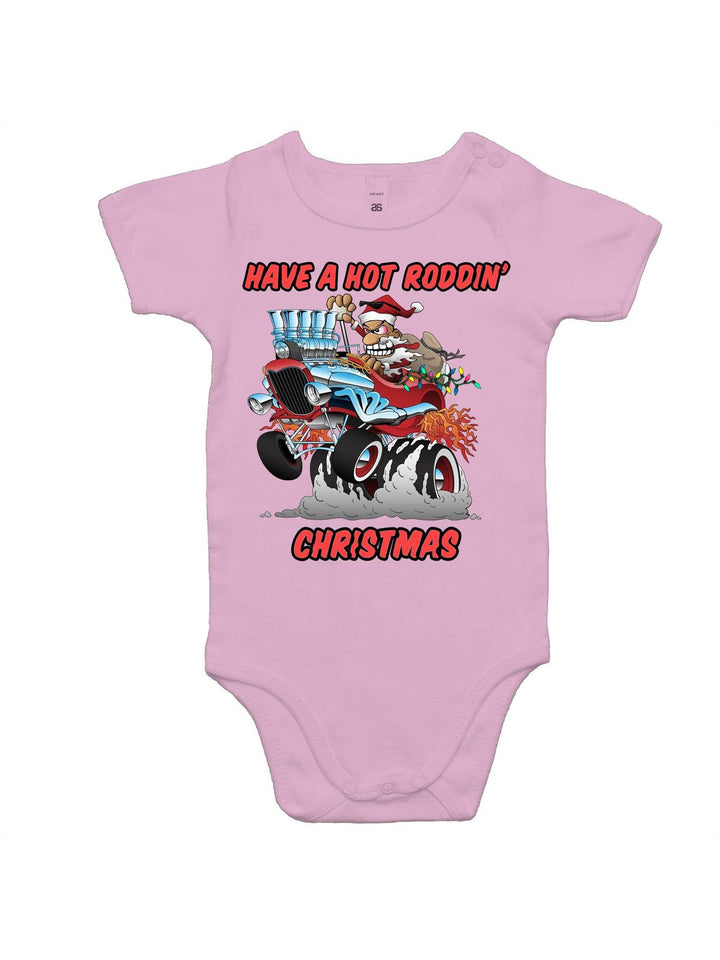 HOT RODDIN' CHRISTMAS - Baby Onesie Romper - Poison Arrow Retro