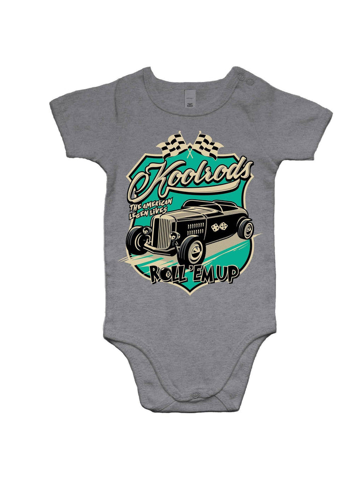 KOOLRODS TURQUOISE - Baby Onesie Romper - Poison Arrow Retro