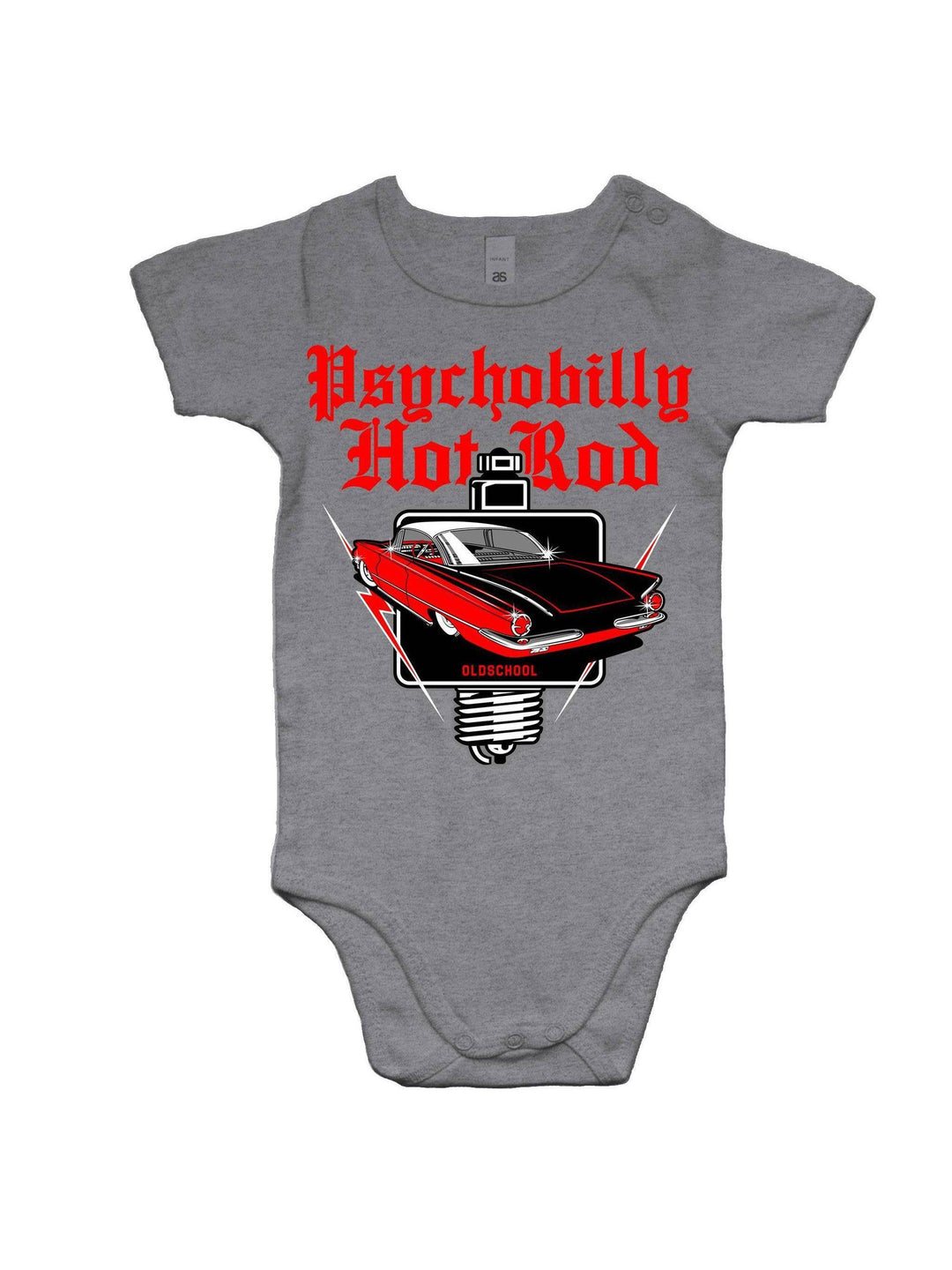 PSYCHOBILLY HOTROD - Baby Onesie Romper - Poison Arrow Retro