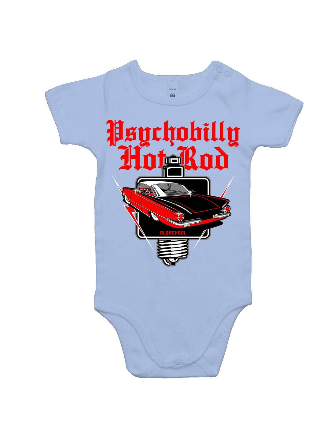 PSYCHOBILLY HOTROD - Baby Onesie Romper - Poison Arrow Retro