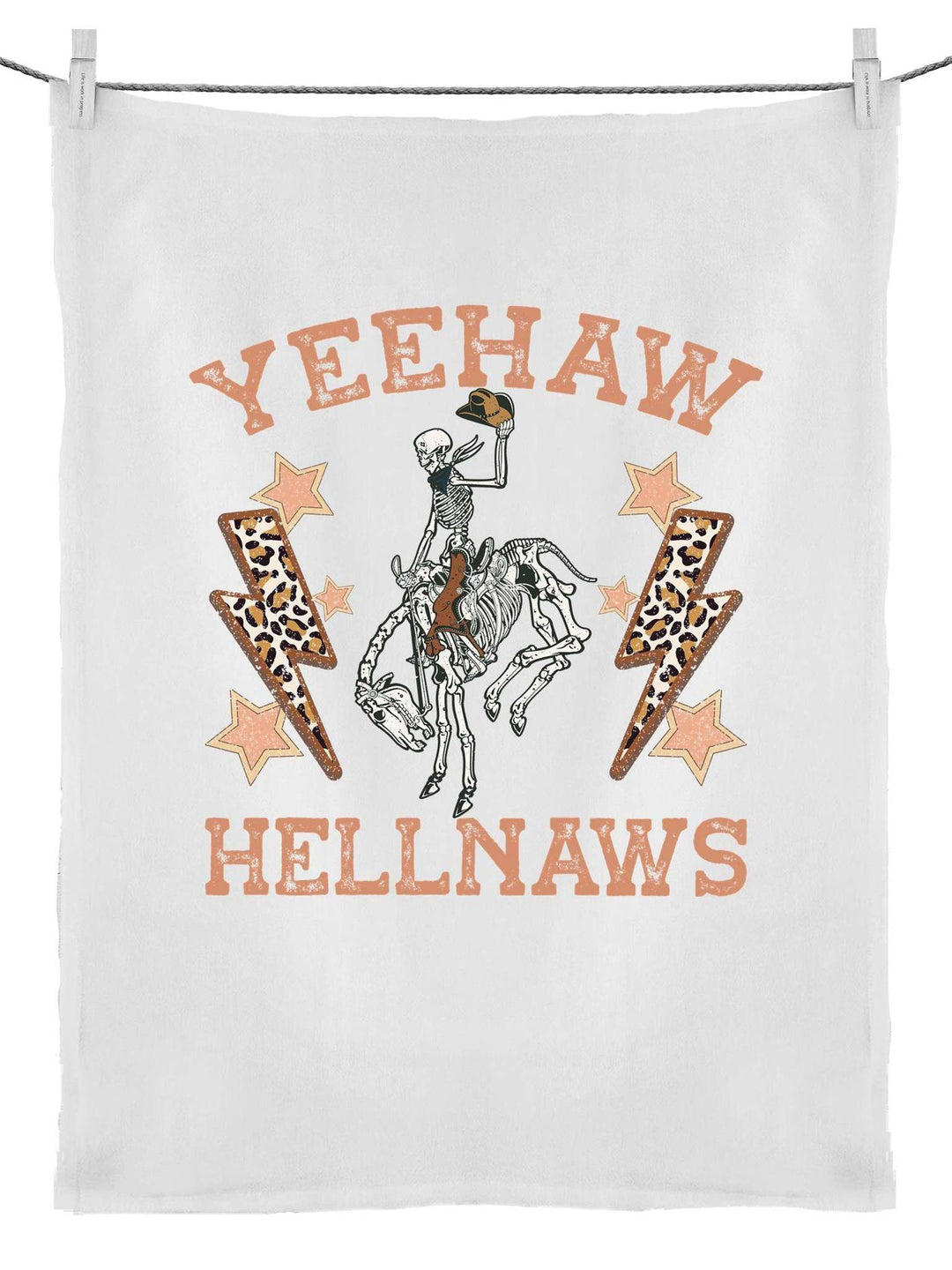 Yeehaw Hellnaws Cotton Tea Towel - Poison Arrow Retro