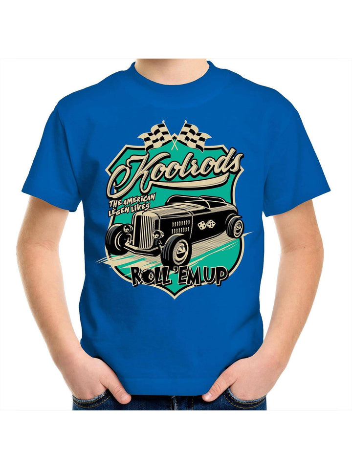 KOOLRODS TURQUOISE Kids Youth Crew T-Shirt