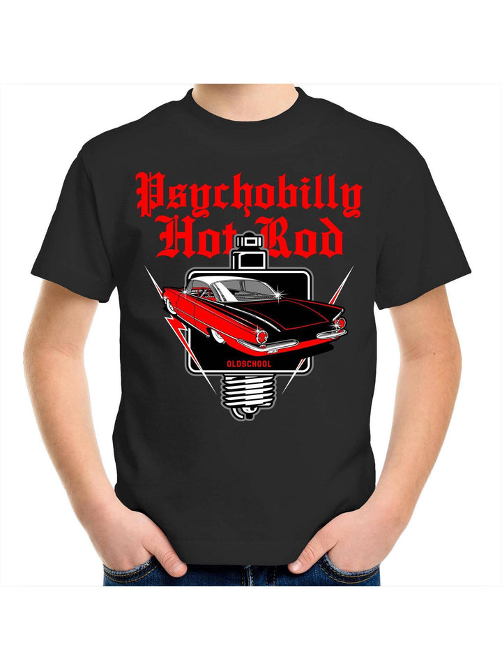 PSYCHOBILLY HOTROD Kids Youth Crew T-Shirt