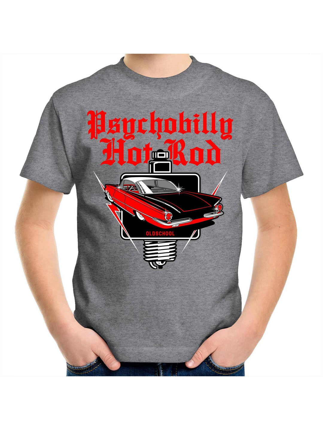 PSYCHOBILLY HOTROD Kids Youth Crew T-Shirt