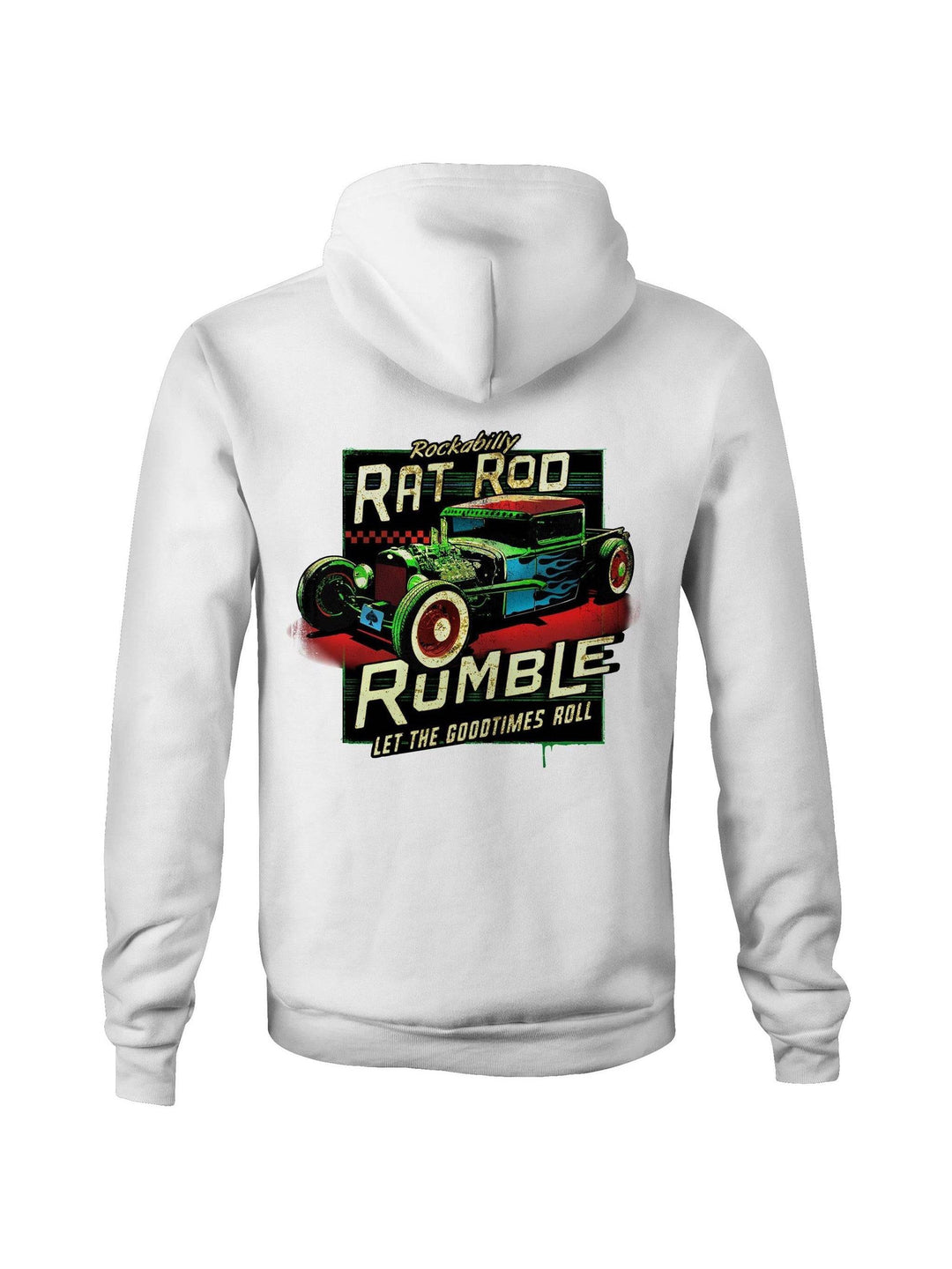 Rat Rod Rumble - Unisex Fleecy Hoodie - Poison Arrow Retro