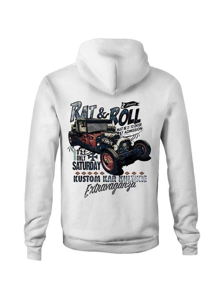 Rat & Roll - Unisex Fleecy Hoodie - Poison Arrow Retro